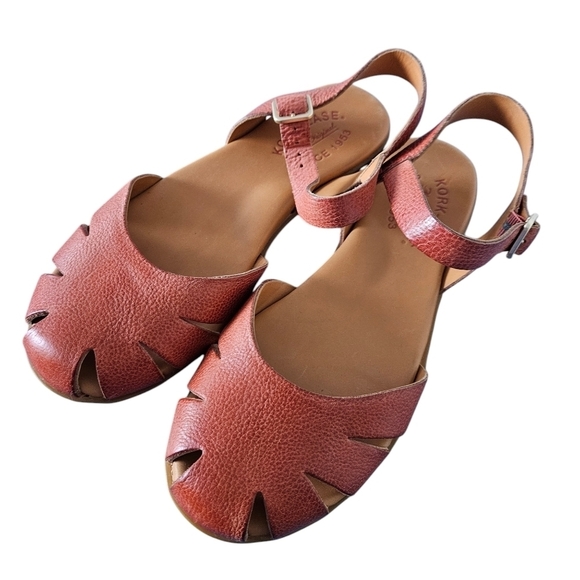 Kork-ease brown close toe fisherman sandals size 7/38 - Picture 1 of 7